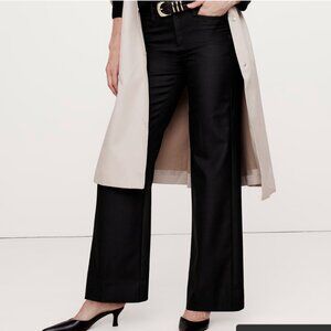 NEVER WORN Banana Republic Black Lido Wide-Leg Italian Wool Pant